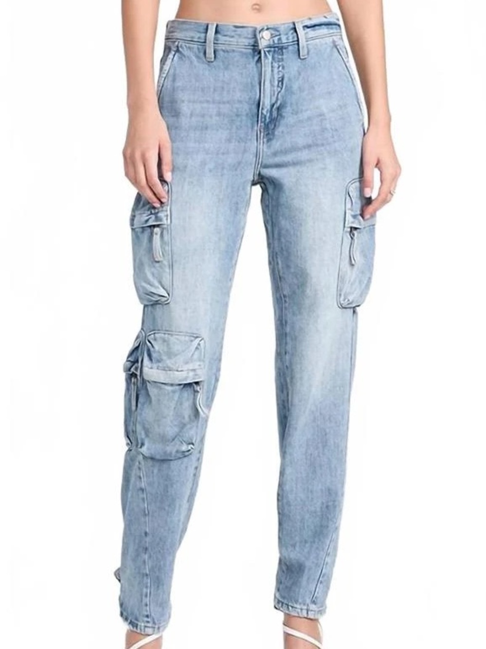 BNWT $198 PISTOLA sz.24 Women’s Bobbie Utility Ankle Cargo Jeans In Varsity Wash